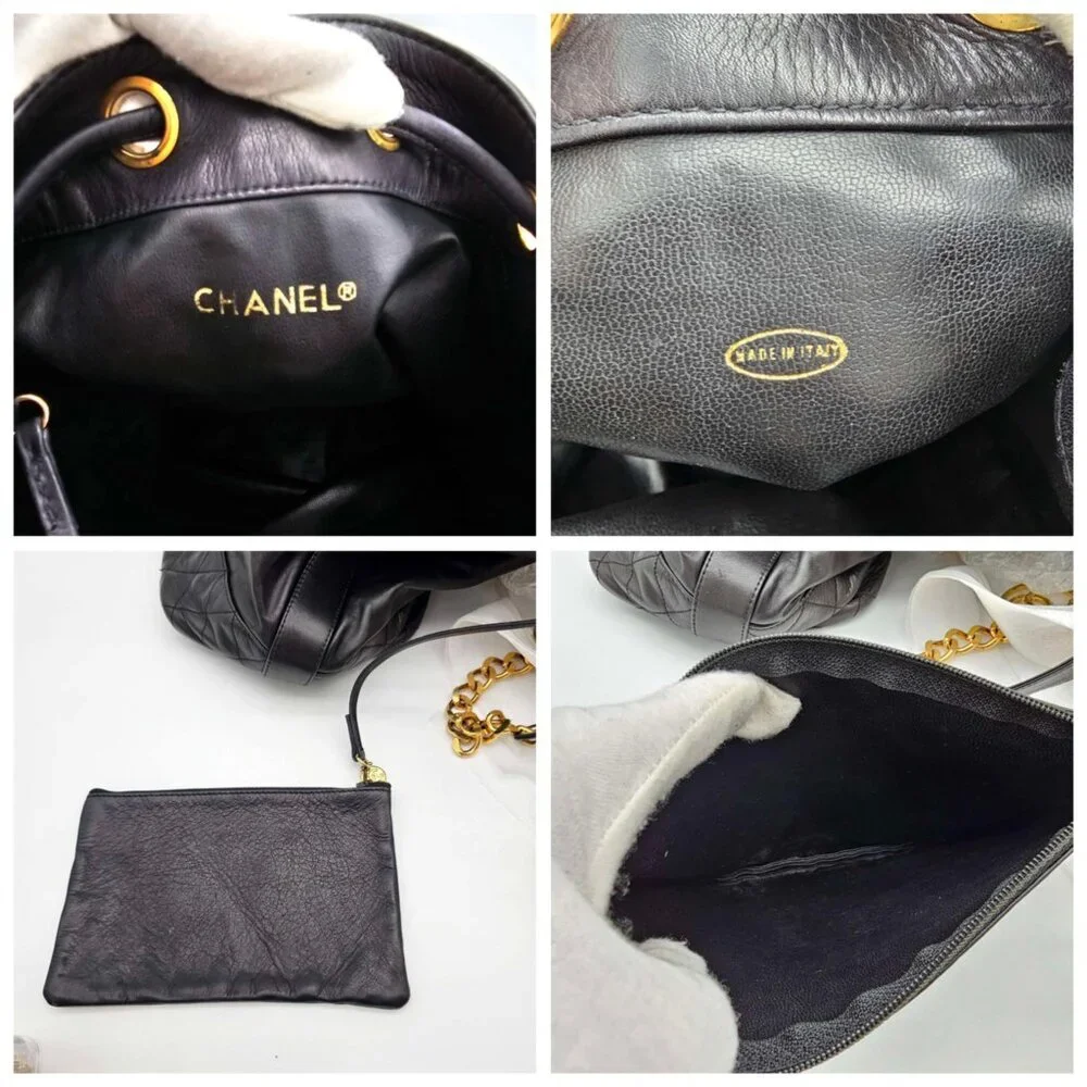 CHANEL Leather Shoulder Bag 783-042525